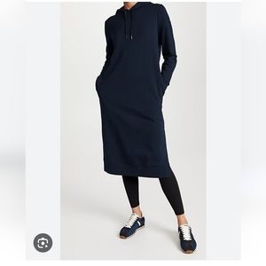 SWEATY BETTY Hooded Sweatdress in Navy Blue